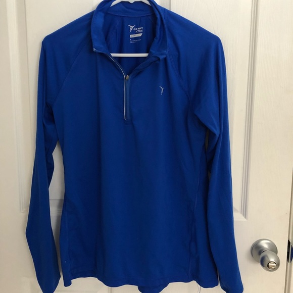 OLD NAVY BLUE QUARTER ZIP ATHLETIC LONG SLEEVE - Picture 1 of 4